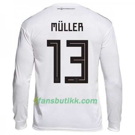 Fotball-VM 2018 Tyskland drakt Muller 13 Hjemmetrøye Langermet